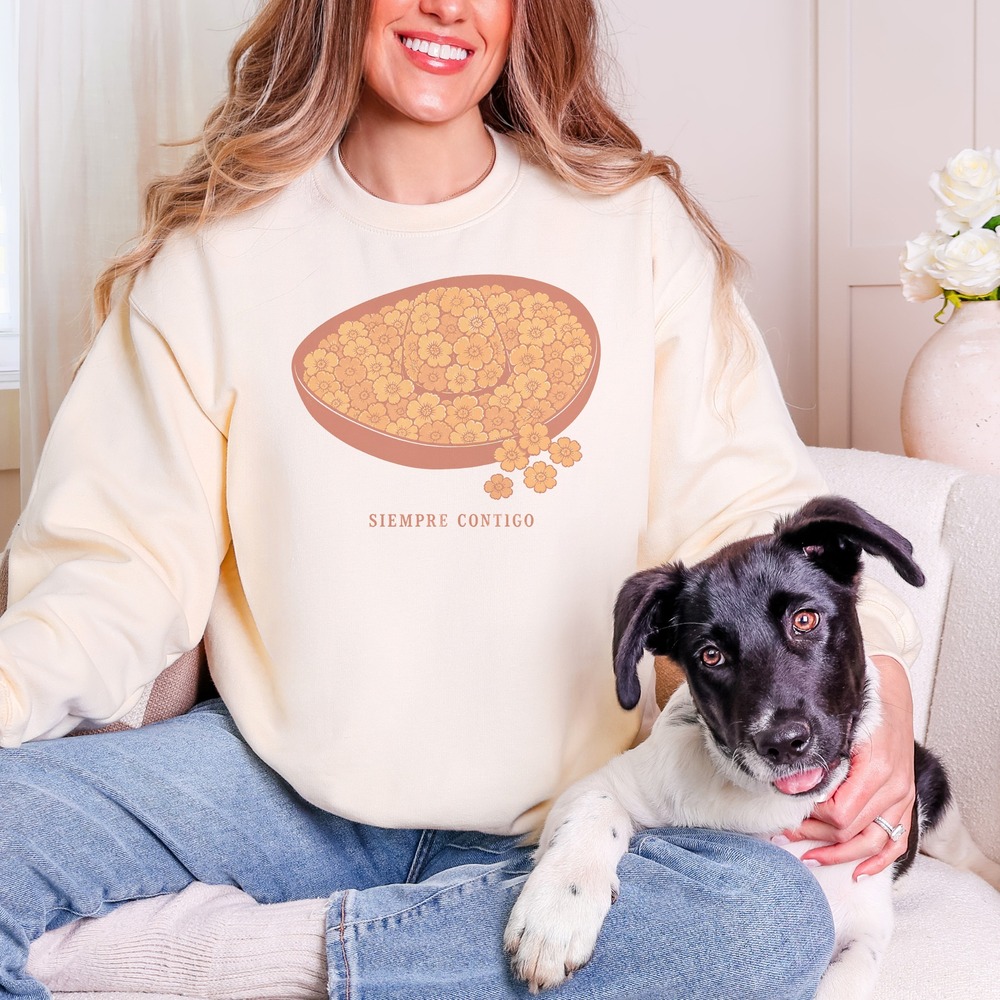 Siempre Contigo Floral Sombrero in Terracotta Dish Sweatshirt